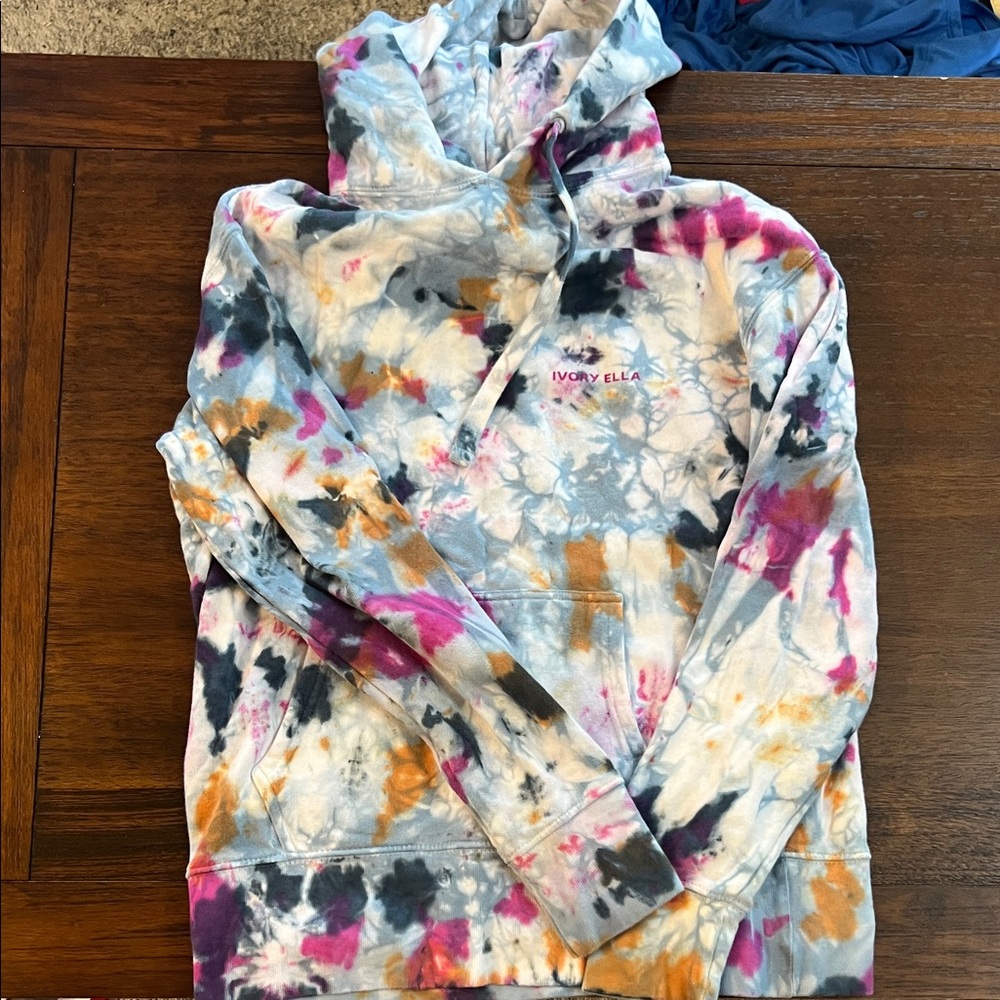 Ivory Ella Multicolor Tie-Dye Hoodie